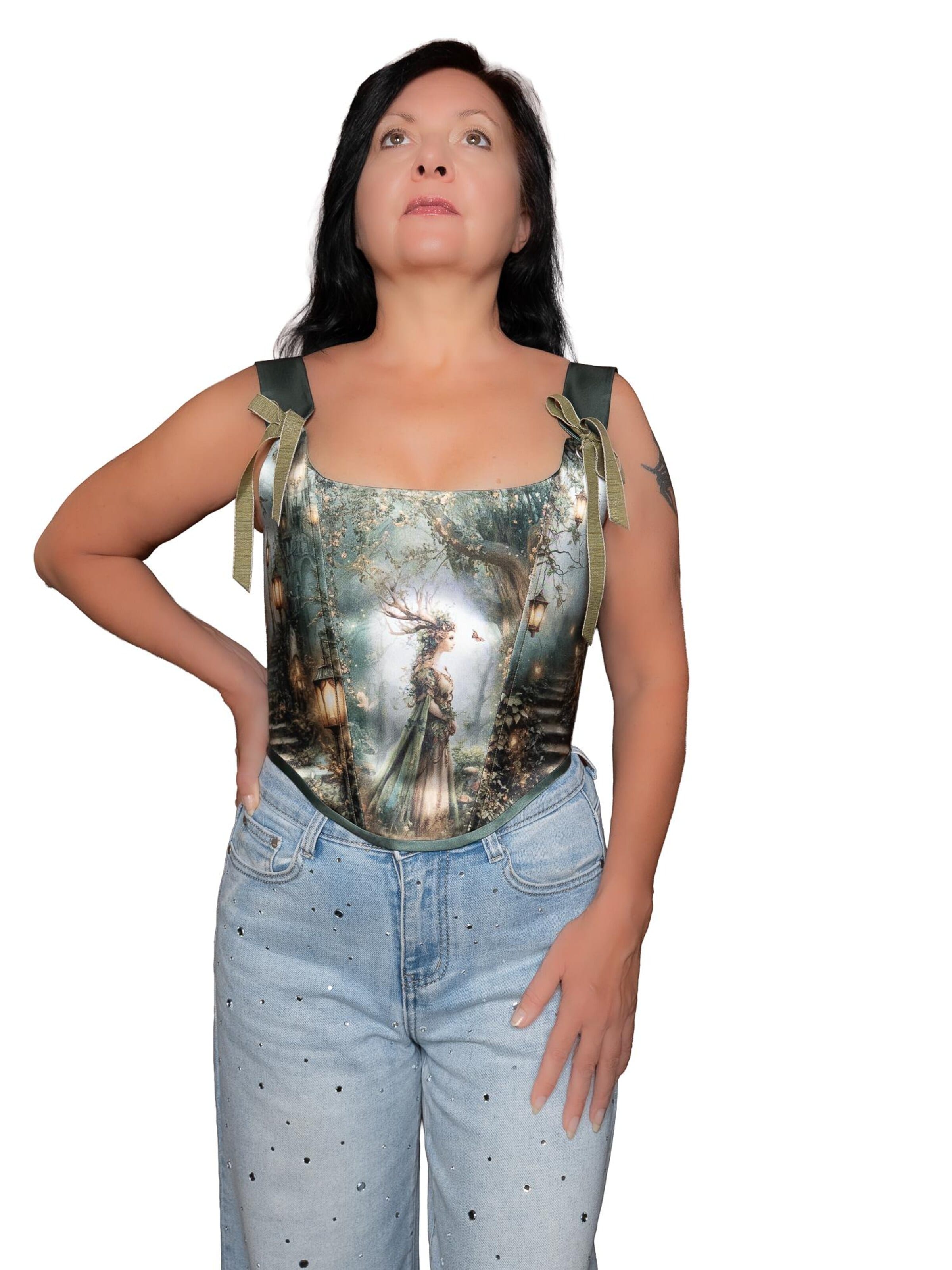 Corsetto 'Enchanted Forest Fairy' di VIADALINNO in verde