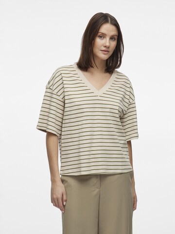 VILA - Camiseta en beige: frente