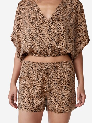 Pantaloncini da pigiama di ETAM in marrone: frontale