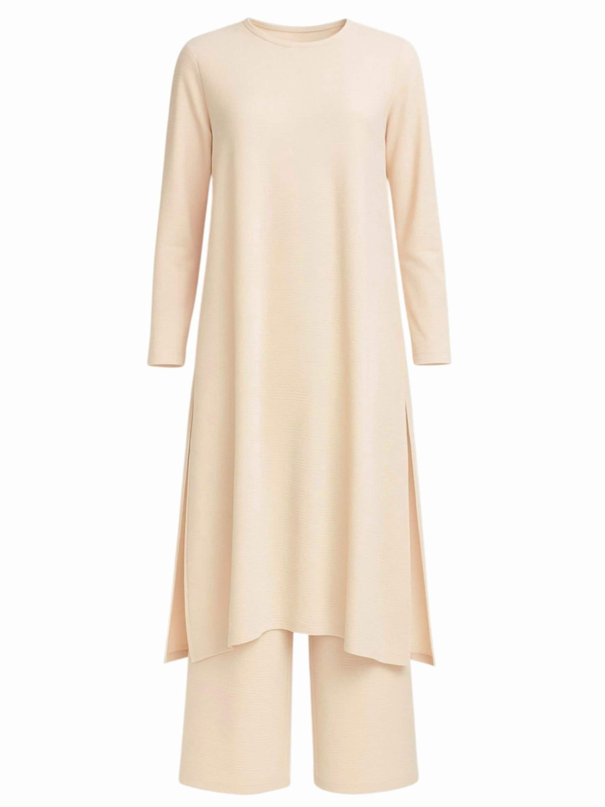 fashionshowcase - Traje de pantalón 'Modest ECE-Set' en beige: frente