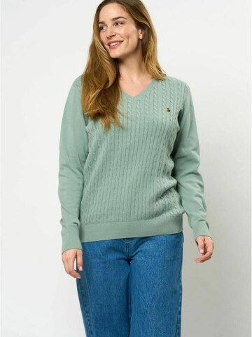 U.S. POLO ASSN. Trui 'Bell' in Groen: voorkant