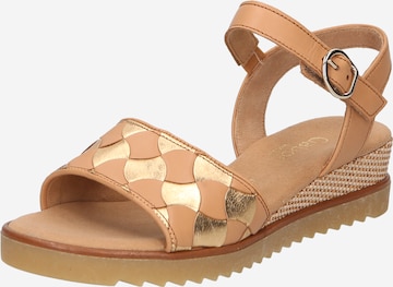 GABOR Strap Sandals in Brown: front