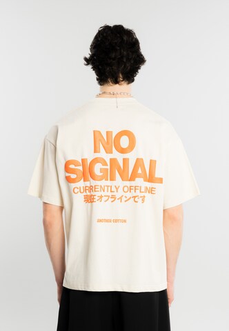 Another Cotton Lab - Camisa 'No Signal' em branco: frente