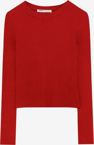 Pull-over Pull&Bear en rouge : devant