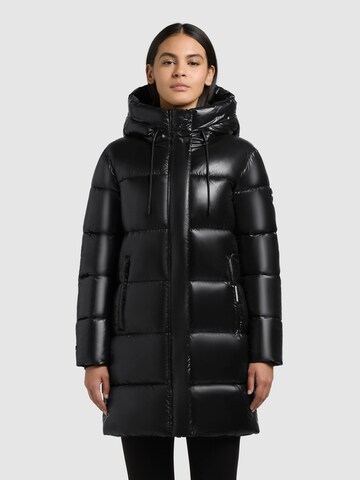 khujo Winterjas 'Janou' in Zwart: voorkant