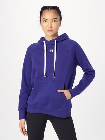 UNDER ARMOUR - Sweatshirt de desporto 'Rival' em azul: frente