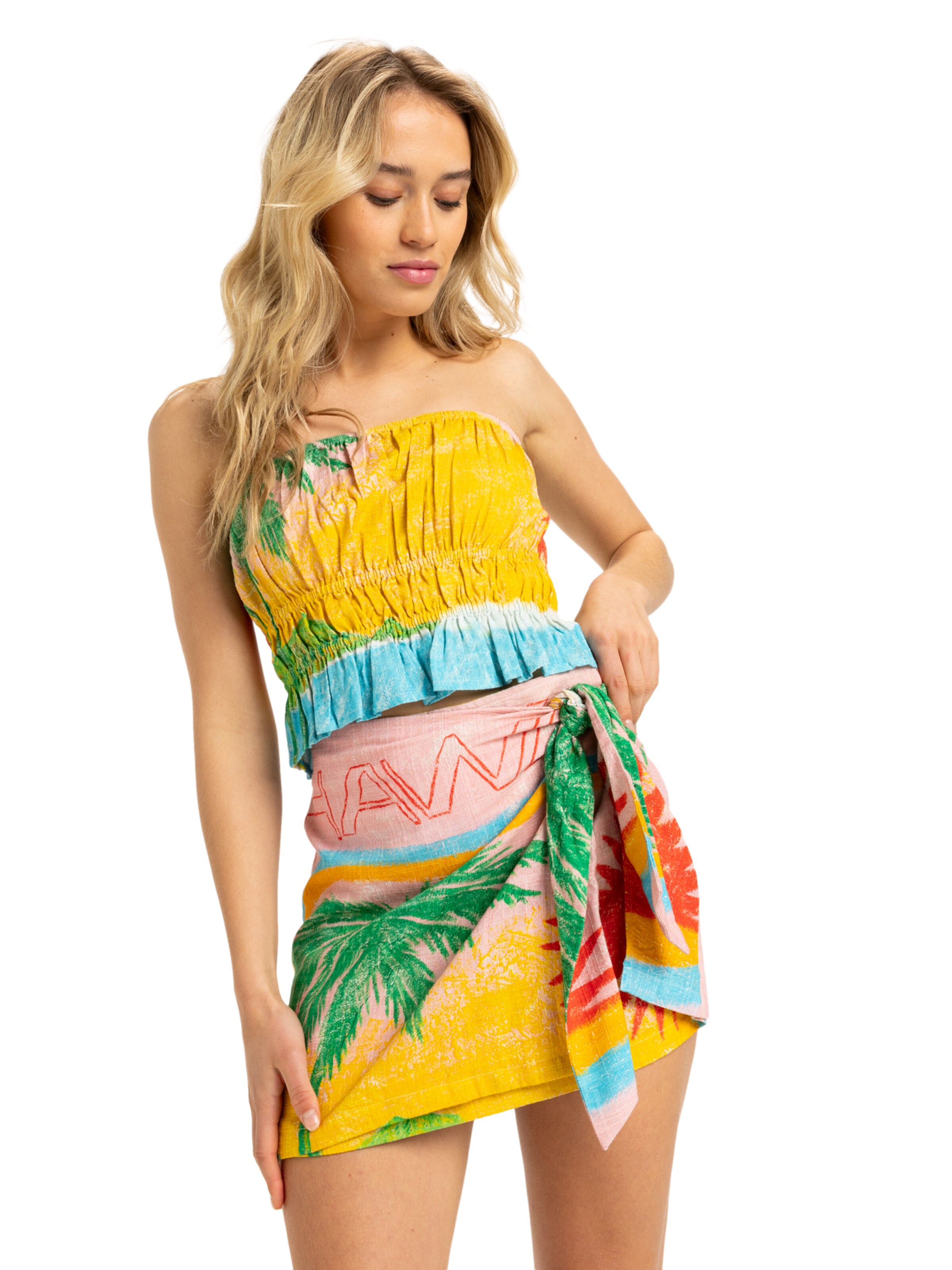 ROXY Top 'Atlas Palmy Daze' in Gelb