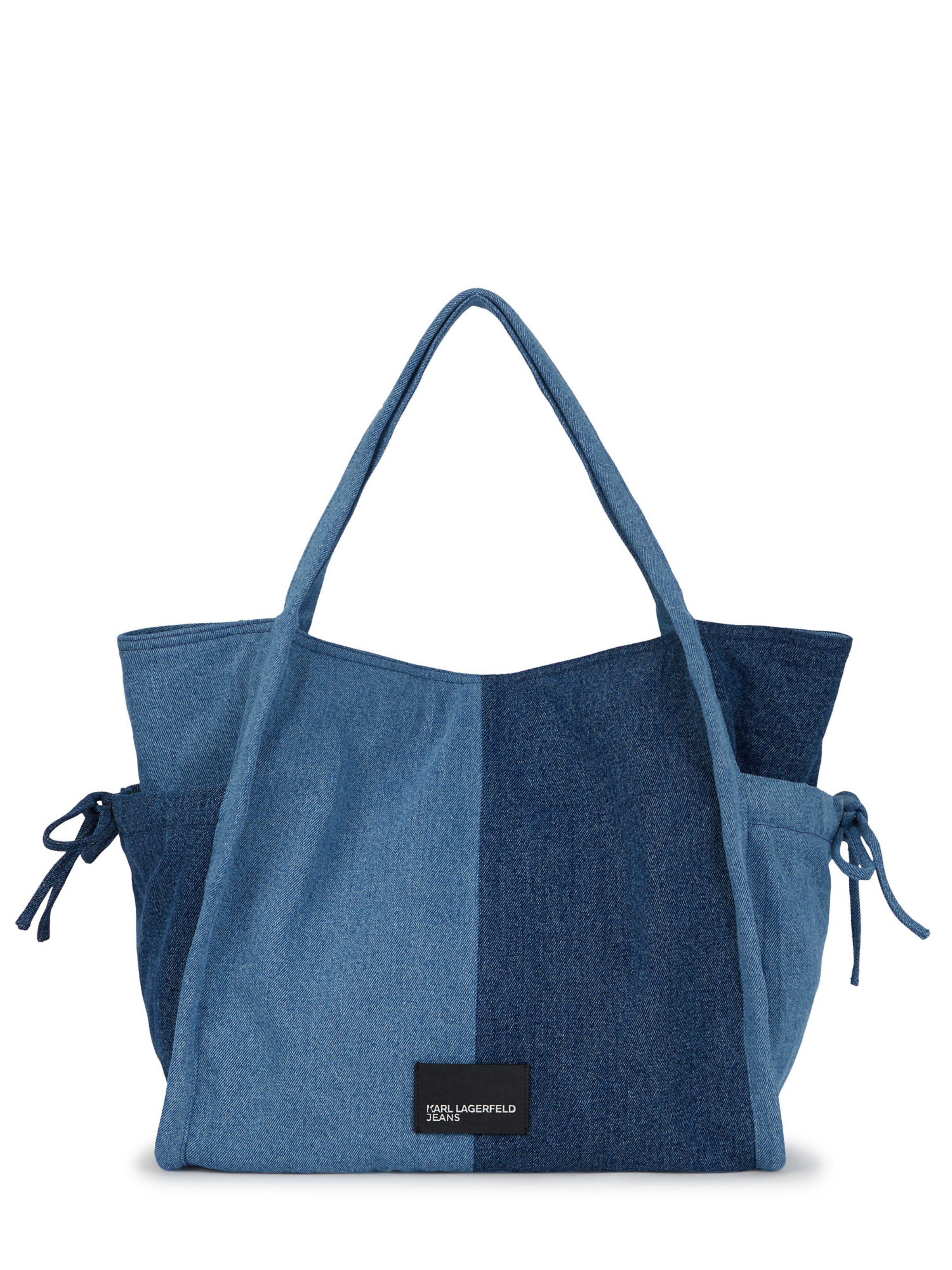KARL LAGERFELD JEANS Μεγάλη τσάντα σε γεντιανή / μπλε ντένιμ / μαύρο, Άποψη προϊόντος