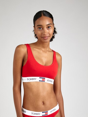 Tommy Jeans Bustier BH in Rood: voorkant