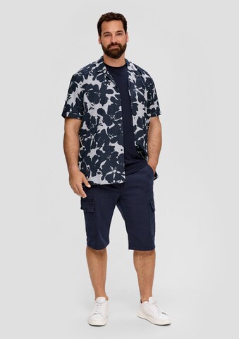 s.Oliver Red Label Big & Tall Regular fit Button Up Shirt in Blue