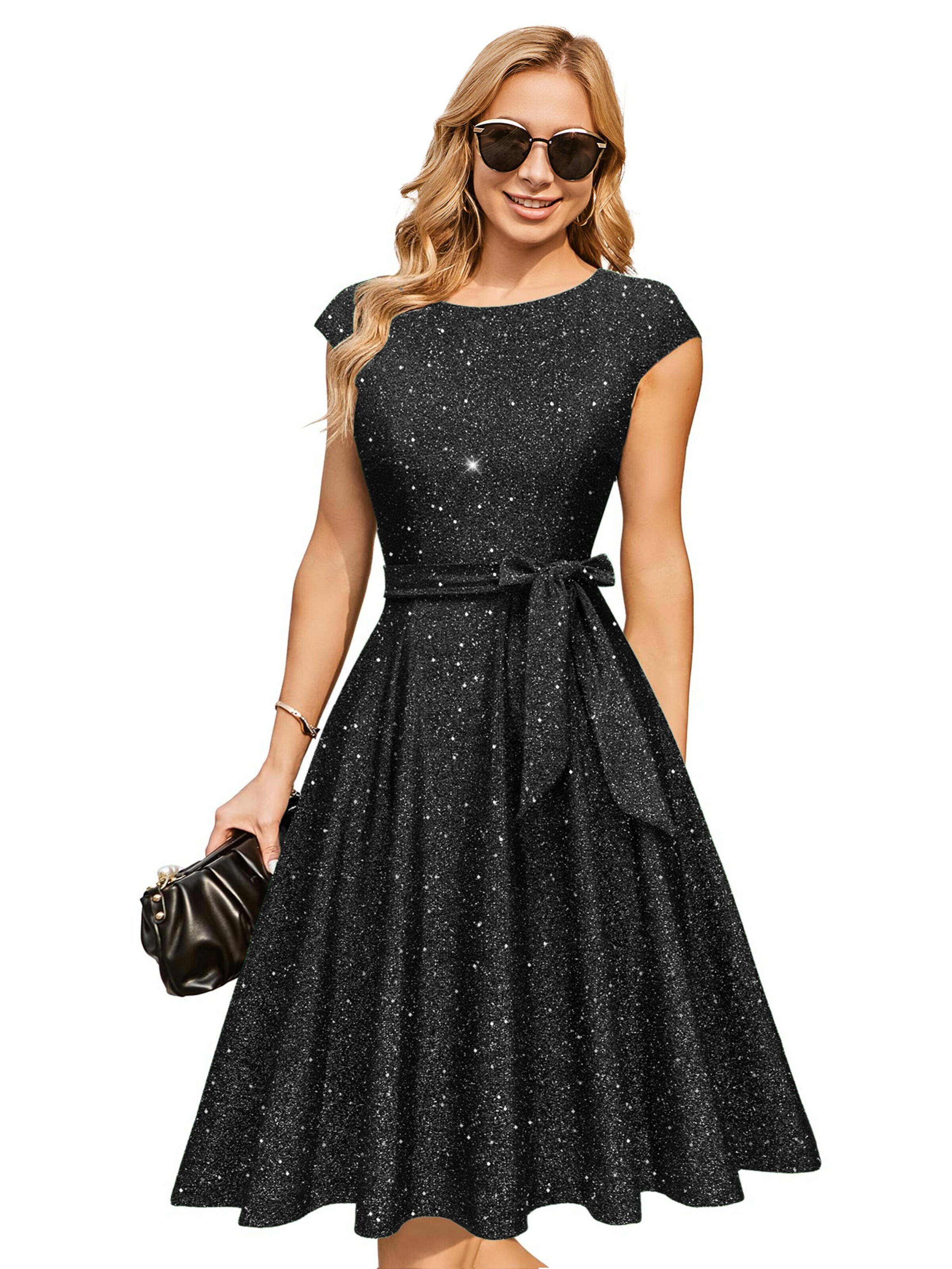 Zapaka Cocktail Dress in Black