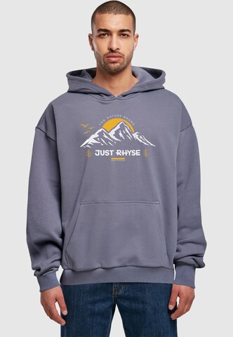 Just Rhyse Sweatshirt 'Mountain Explorer' in Blue: front