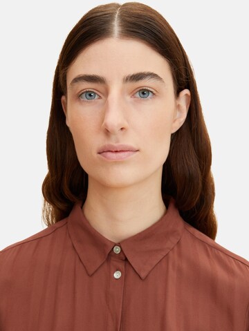 TOM TAILOR Blouse in Brown