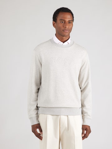 Sweat-shirt BOSS en gris : devant