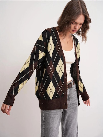 MixRay Gebreid vest in Bruin