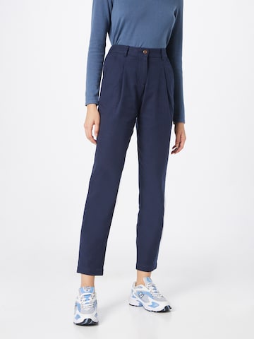 regular Pantaloni con pieghe 'Annis Twill' di People Tree in blu: frontale