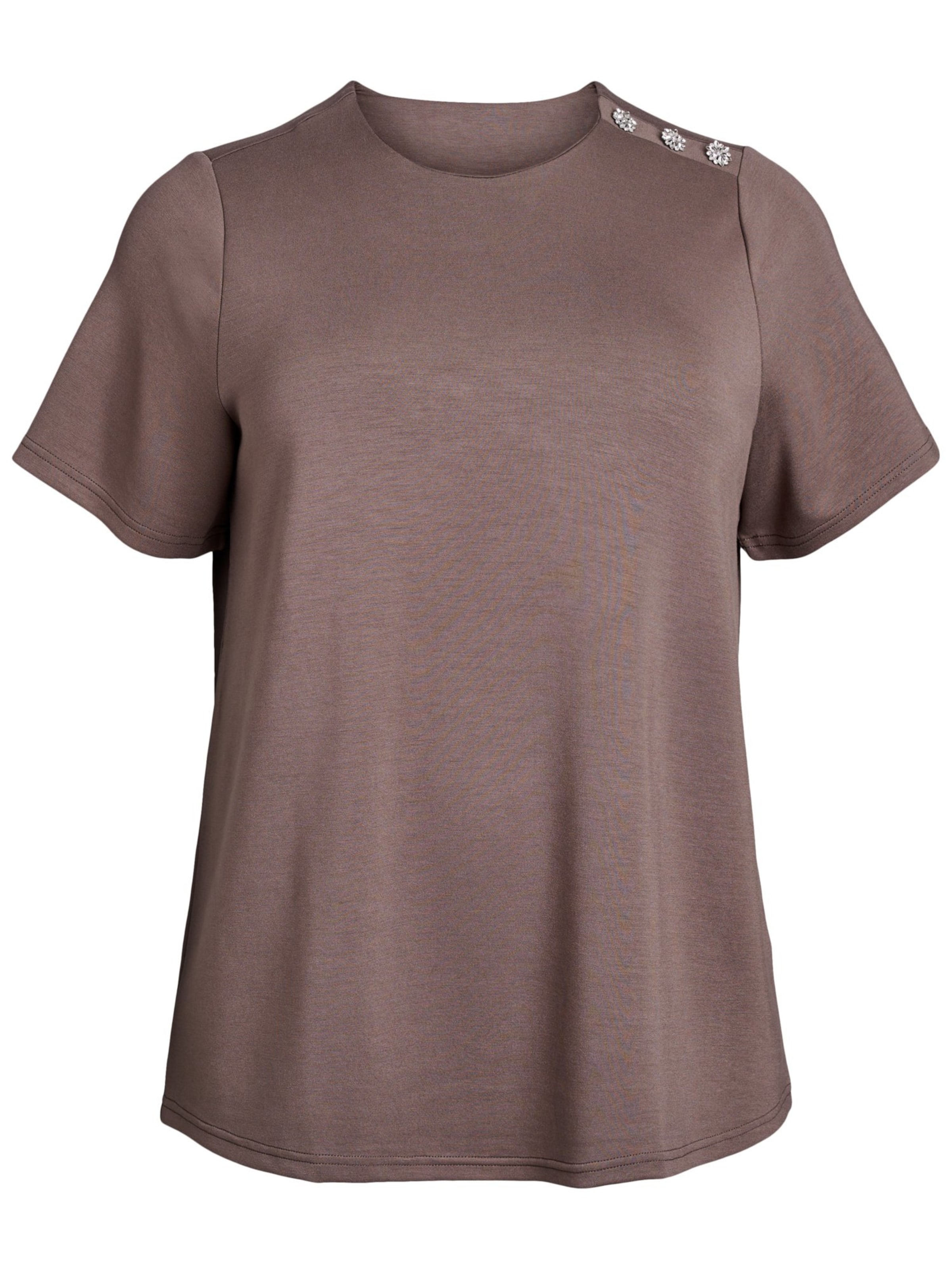 Zizzi Blúzka 'Eingrid' - Hnedá: predná strana