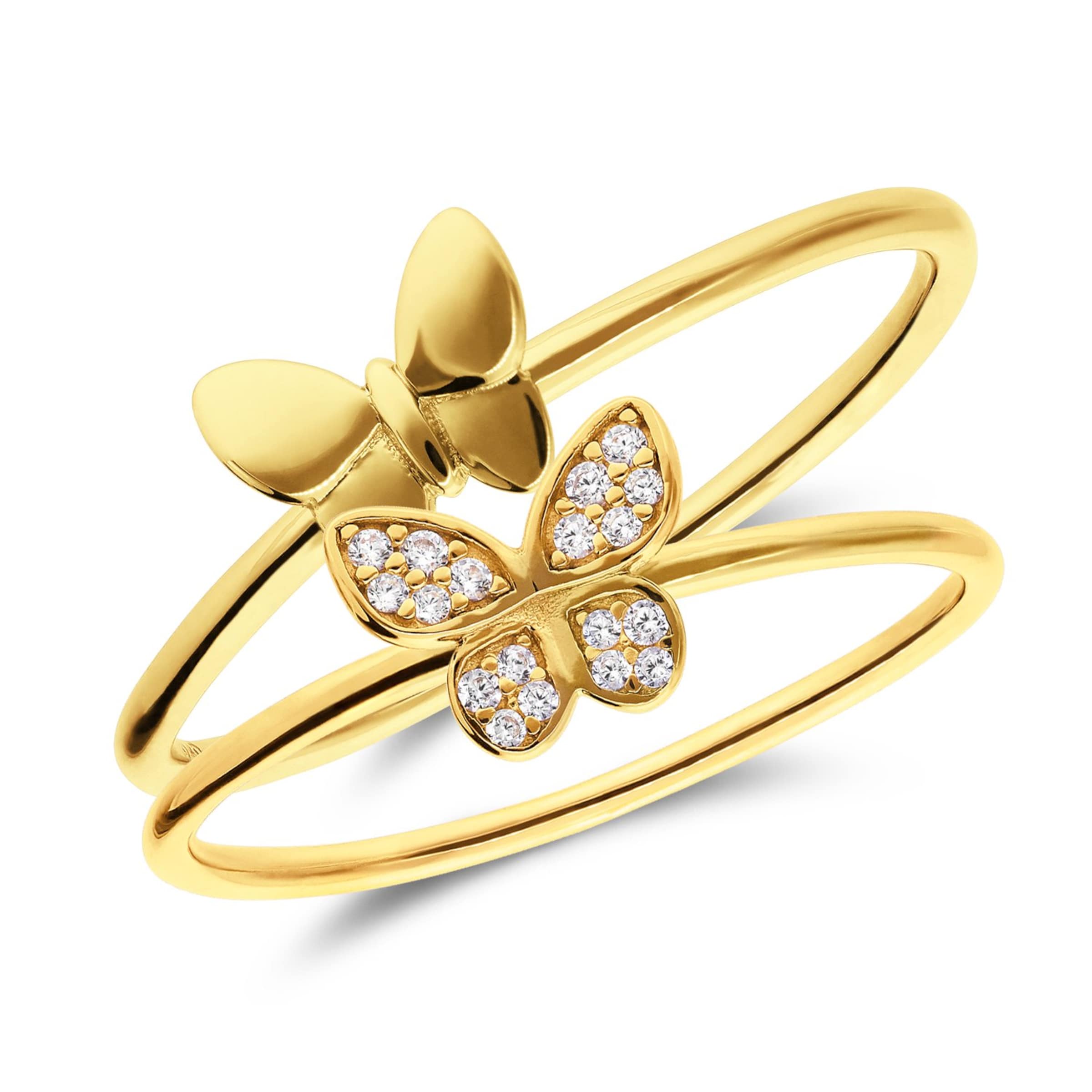 Lucardi Ring in Goud: voorkant