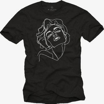 MAKAYA Shirt in Schwarz: Vorderseite