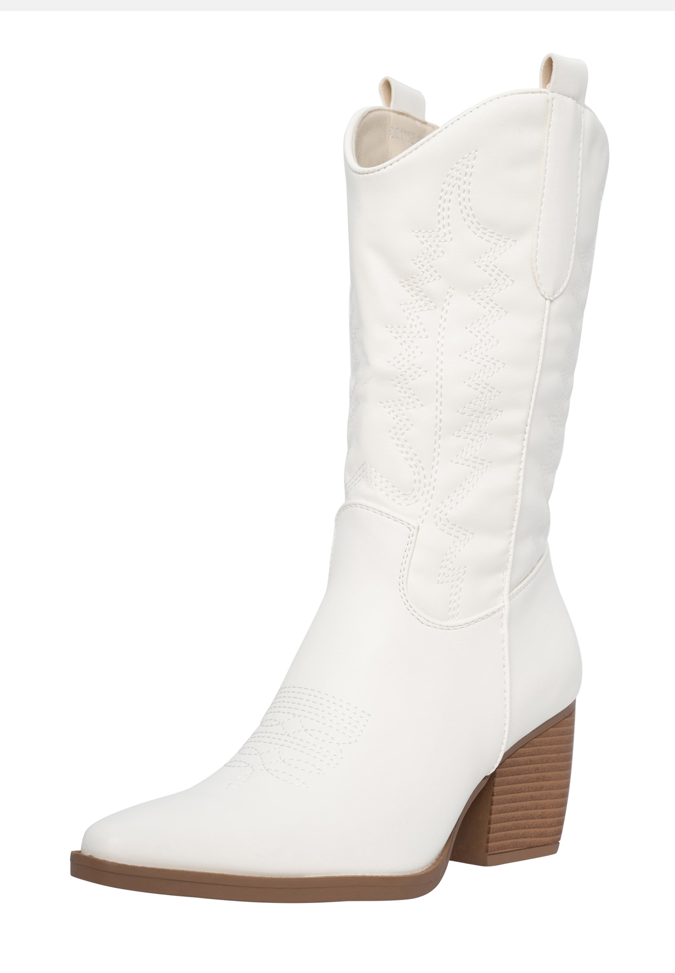 Stivale da cowboy di Elara in bianco: frontale