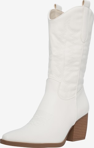 Bottes de cowboy Elara en blanc : devant