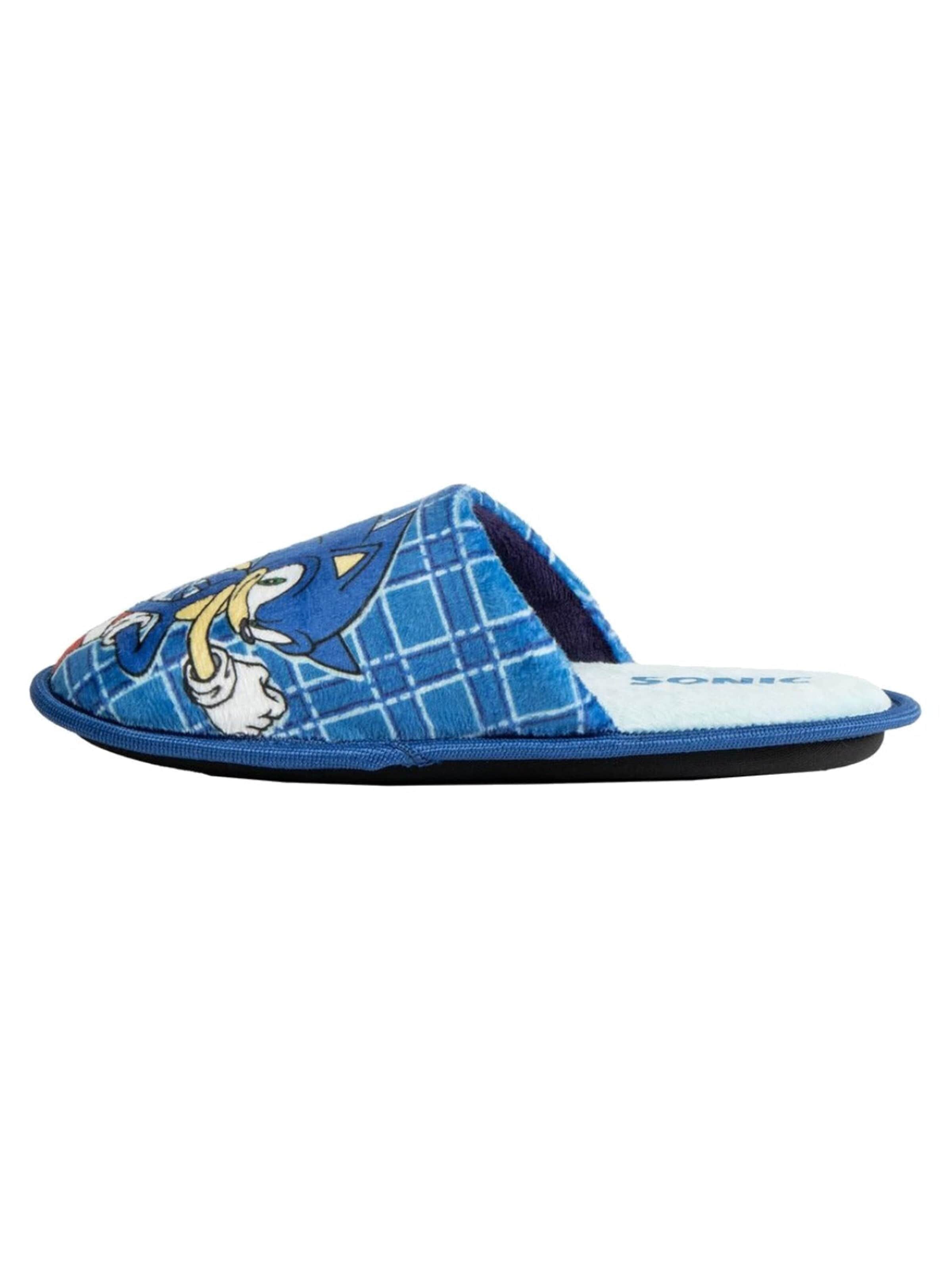 Pantoufle Sonic the Hedgehog en bleu : devant