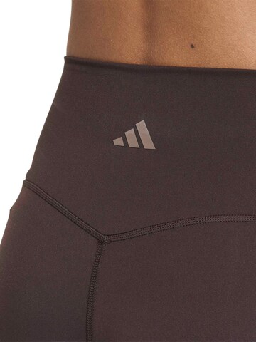 brūns ADIDAS PERFORMANCE Šaurs Sporta bikses 'All Me'
