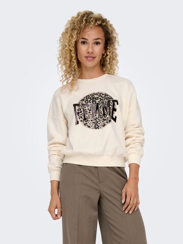 ONLY Sweatshirt in Beige: Vorderseite