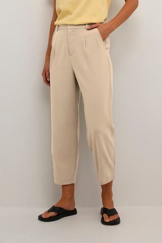 Kaffe Tapered Broek 'Merle' in Beige: voorkant