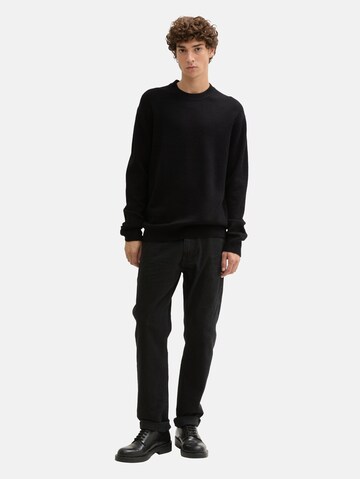 TOM TAILOR DENIM Pullover in Schwarz