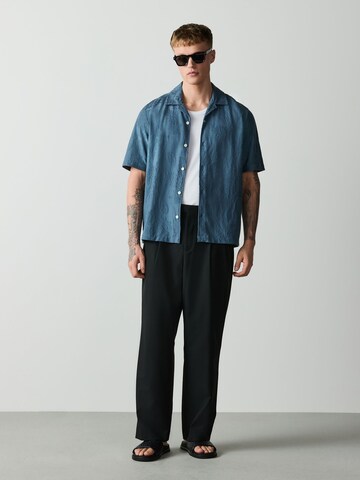 Next Regular fit Button Up Shirt in Blue