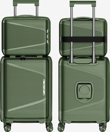 4FLY Suitcase Set 'Linea Lux' in Green: front