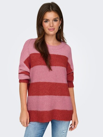 ONLY Sweater 'ONLFILONE' in Pink: front