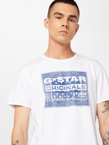 G-Star RAW Μπλουζάκι 'Bandana' σε λευκό