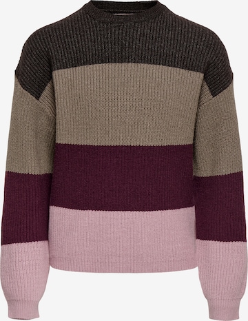 Pull-over 'KONSANDY' ONLY GIRLS en violet : devant