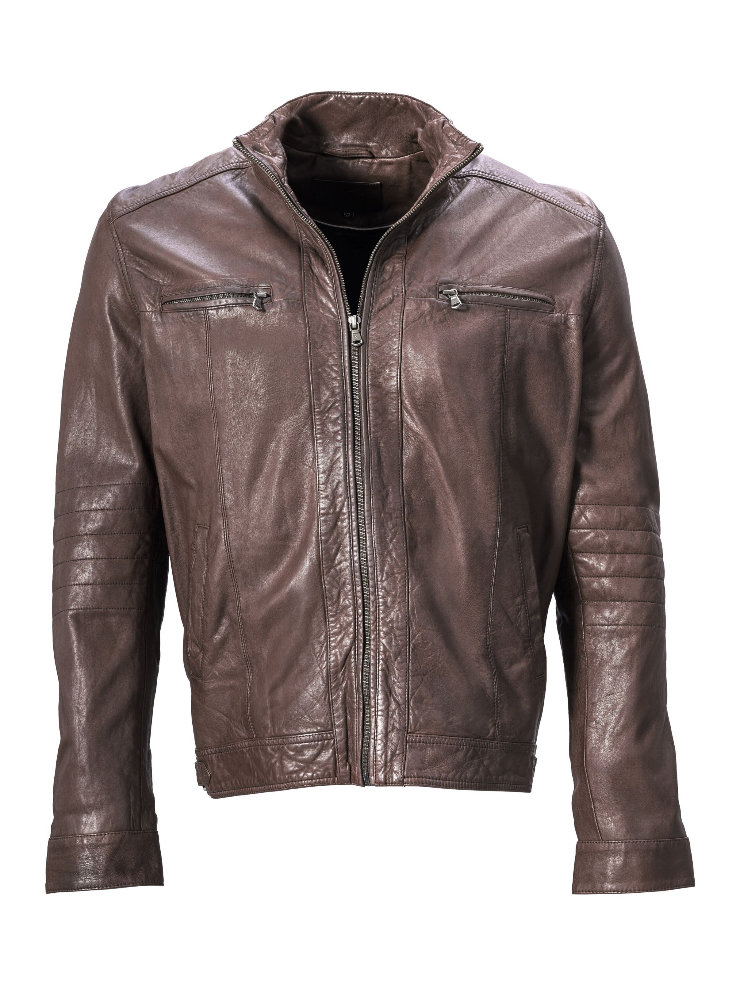 18N62 Tussenjas 'NEGascon' in Bruin: voorkant