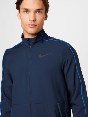 NIKE Sportsweatvest in Blauw