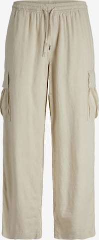 Jack & Jones Plus Wide leg Cargo Pants in Beige: front