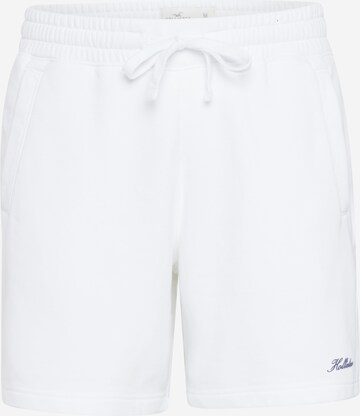 Pantalon HOLLISTER en blanc : devant