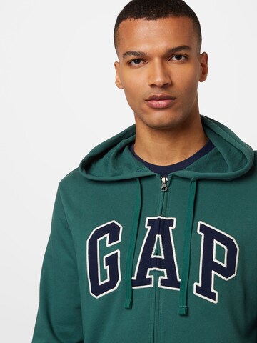 GAP Средняя посадка Кофта на молнии в Зеленый