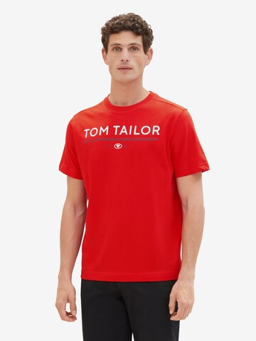 TOM TAILOR Shirt in Rood: voorkant