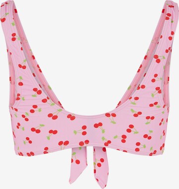 PIECES Triangle Bikini Top 'Verry' in Pink