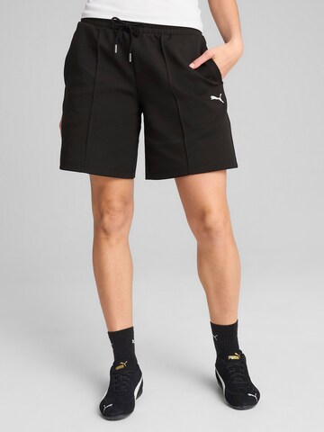 PUMA Loosefit Sportbyxa 'WARDROBE ESS' i svart: framsida