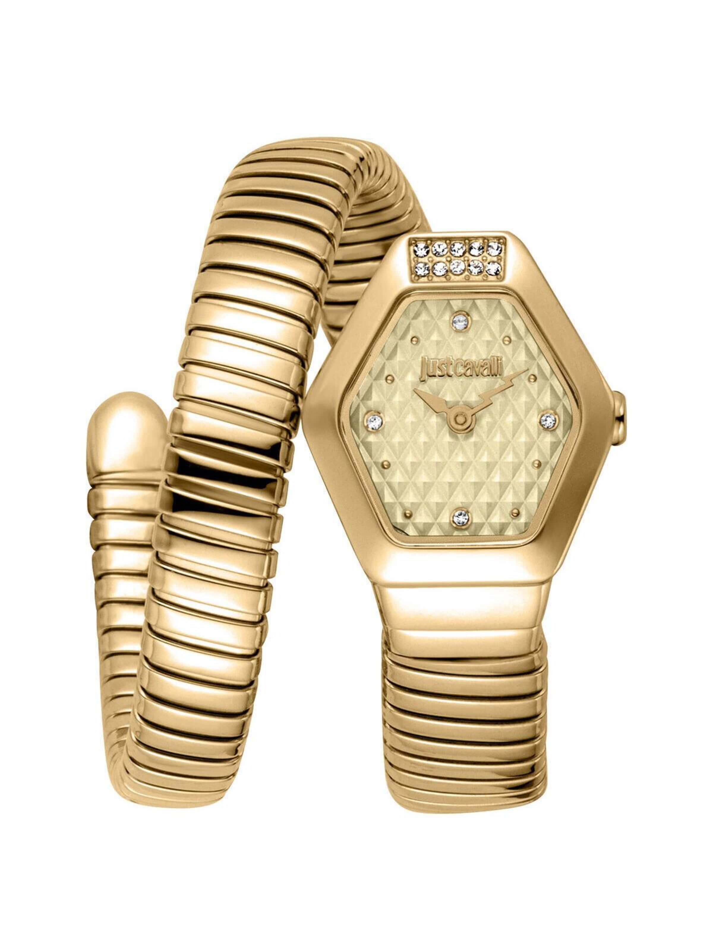 Just Cavalli Analoog horloge in Goud: voorkant