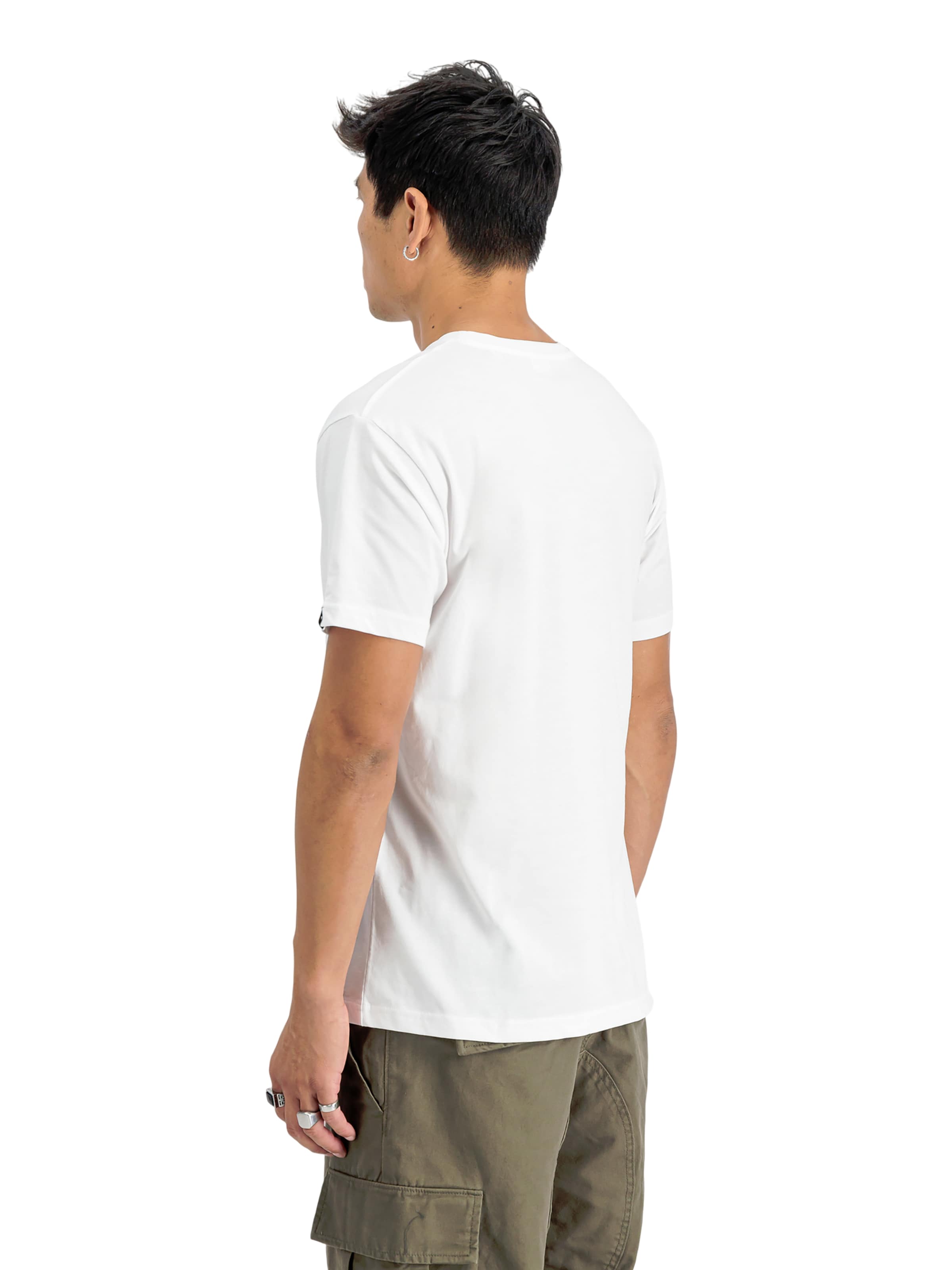 ALPHA INDUSTRIES Shirt 'Basic Small Logo'‌‌ in Weiß