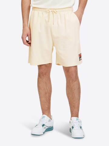 FILA Regular Trousers in White: front