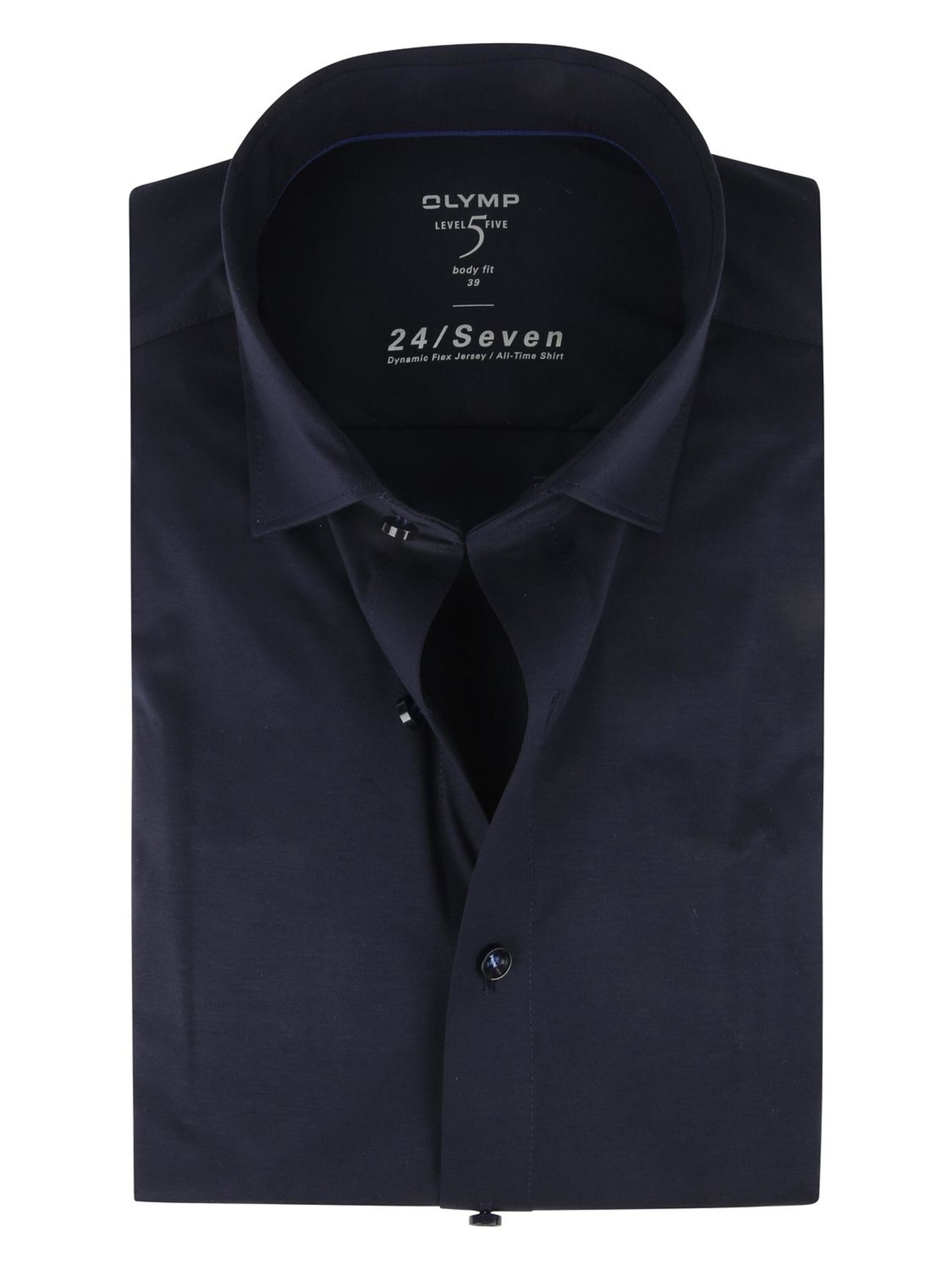 OLYMP Slim fit Overhemd 'Level 5 24/Seven' in Blauw: voorkant