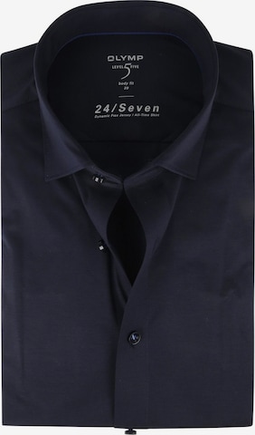 OLYMP Slim fit Overhemd 'Level 5 24/Seven' in Blauw: voorkant