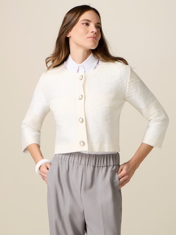 oltre Gebreid vest in Wit: voorkant