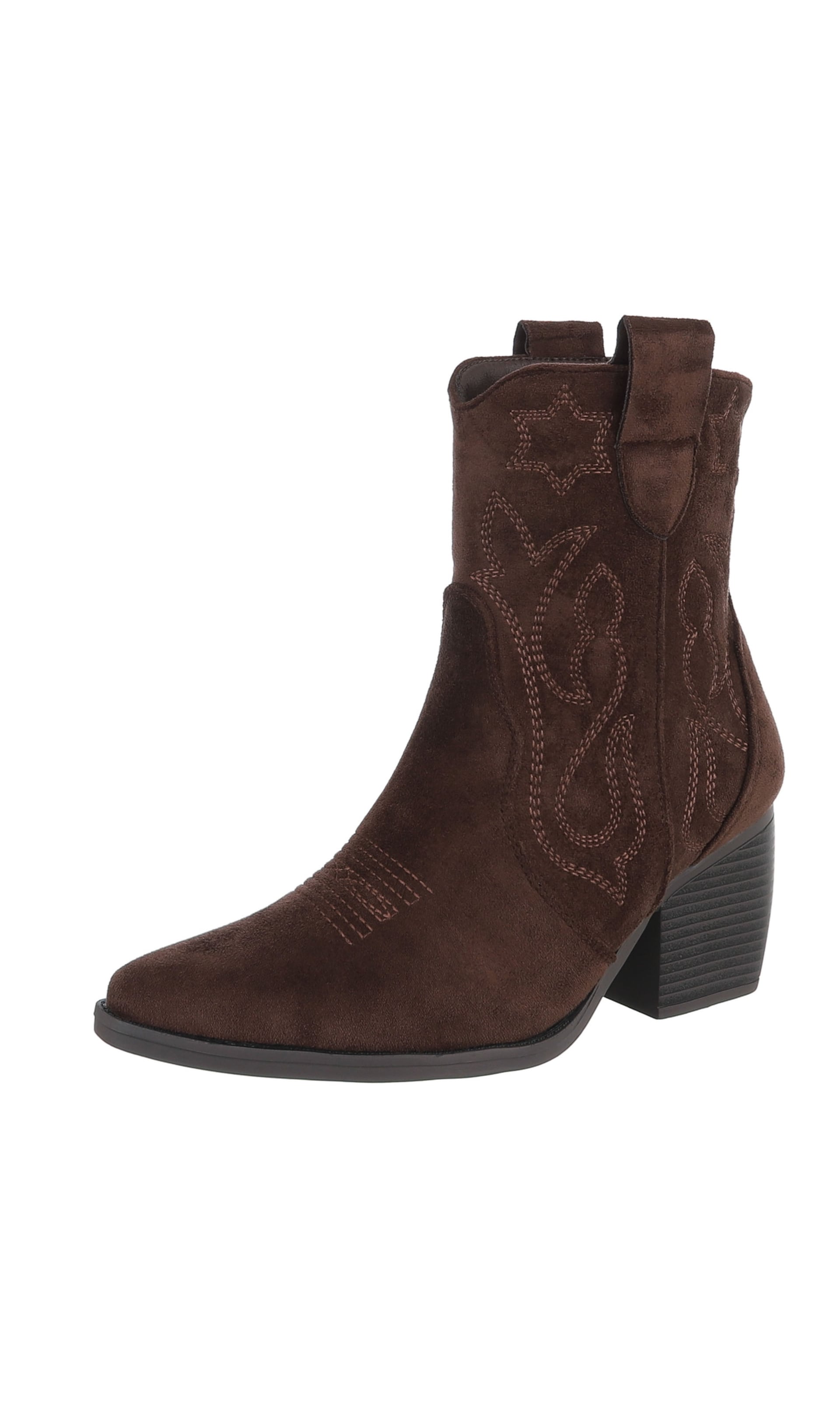 Ital-Design Cowboy Boots in Brown: front